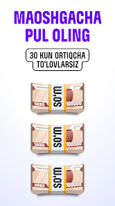 UzumBank skrinshoti: ish haqigacha pul olish