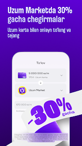 UzumBank skrinshoti: Uzum Market chegirmalari